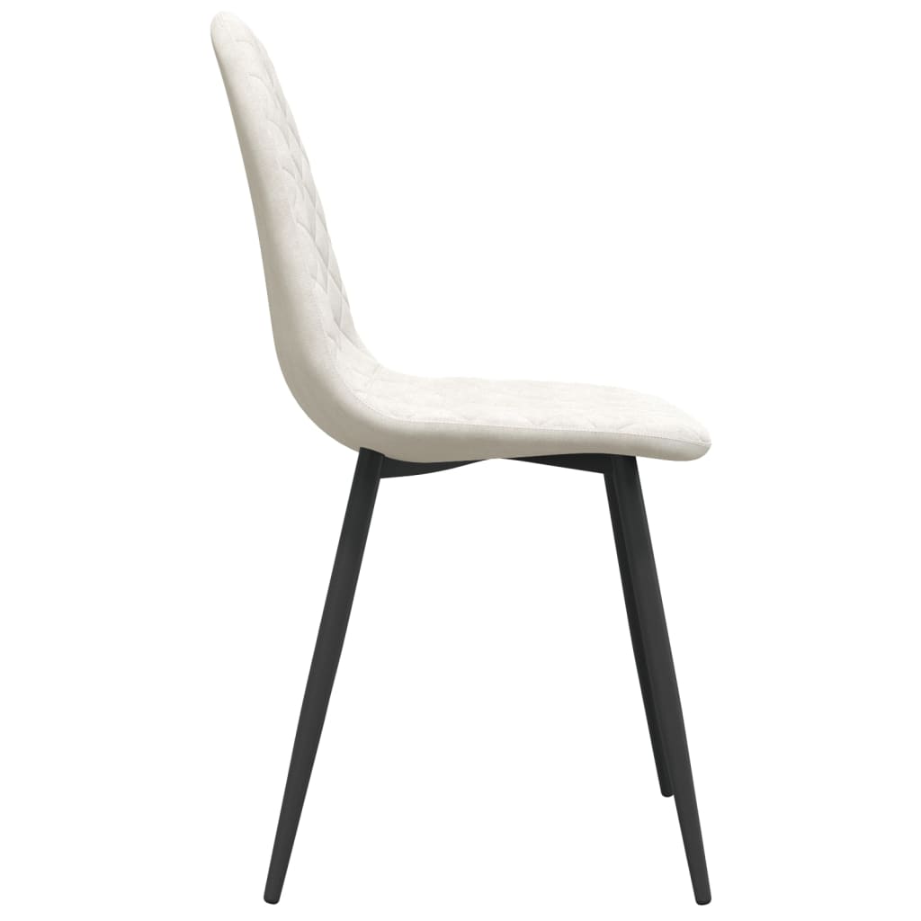 Eetkamerstoelen 4 st fluweel crèmewit is nu te koop bij PeponiXL, paradijselijk wonen!