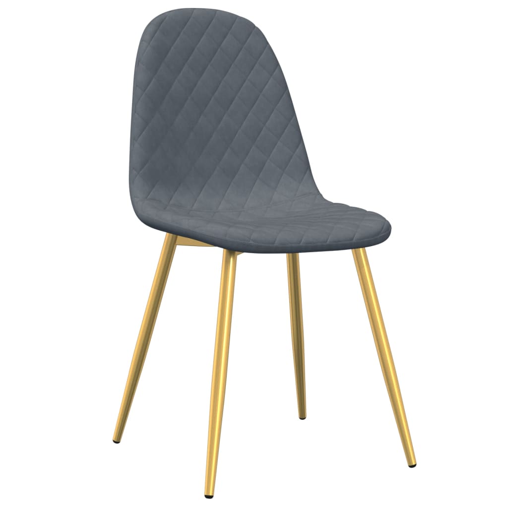 Eetkamerstoelen 4 st fluweel donkergrijs is nu te koop bij PeponiXL, paradijselijk wonen!