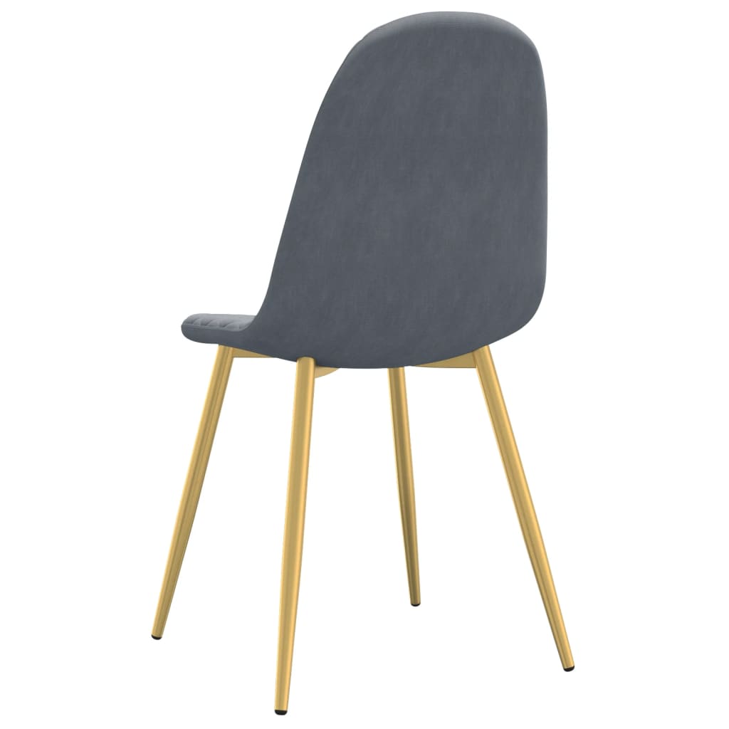 Eetkamerstoelen 4 st fluweel donkergrijs is nu te koop bij PeponiXL, paradijselijk wonen!