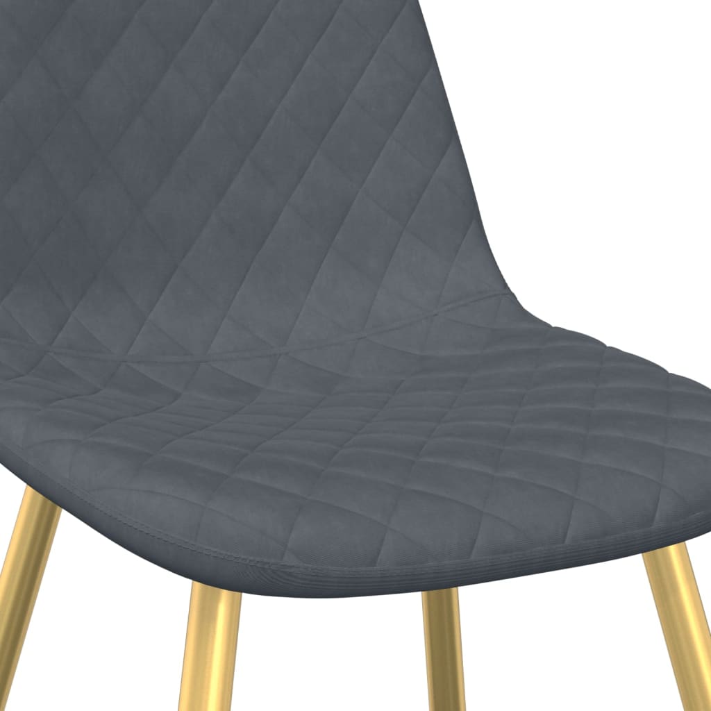 Eetkamerstoelen 4 st fluweel donkergrijs is nu te koop bij PeponiXL, paradijselijk wonen!