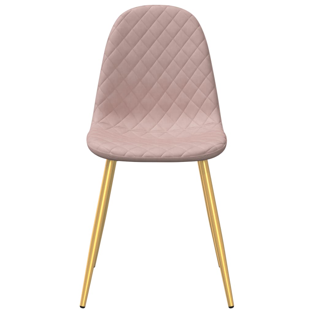 Eetkamerstoelen 4 st fluweel roze is nu te koop bij PeponiXL, paradijselijk wonen!