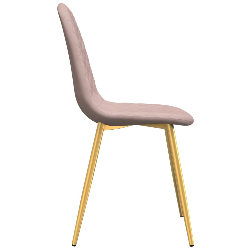 Eetkamerstoelen 4 st fluweel roze is nu te koop bij PeponiXL, paradijselijk wonen!