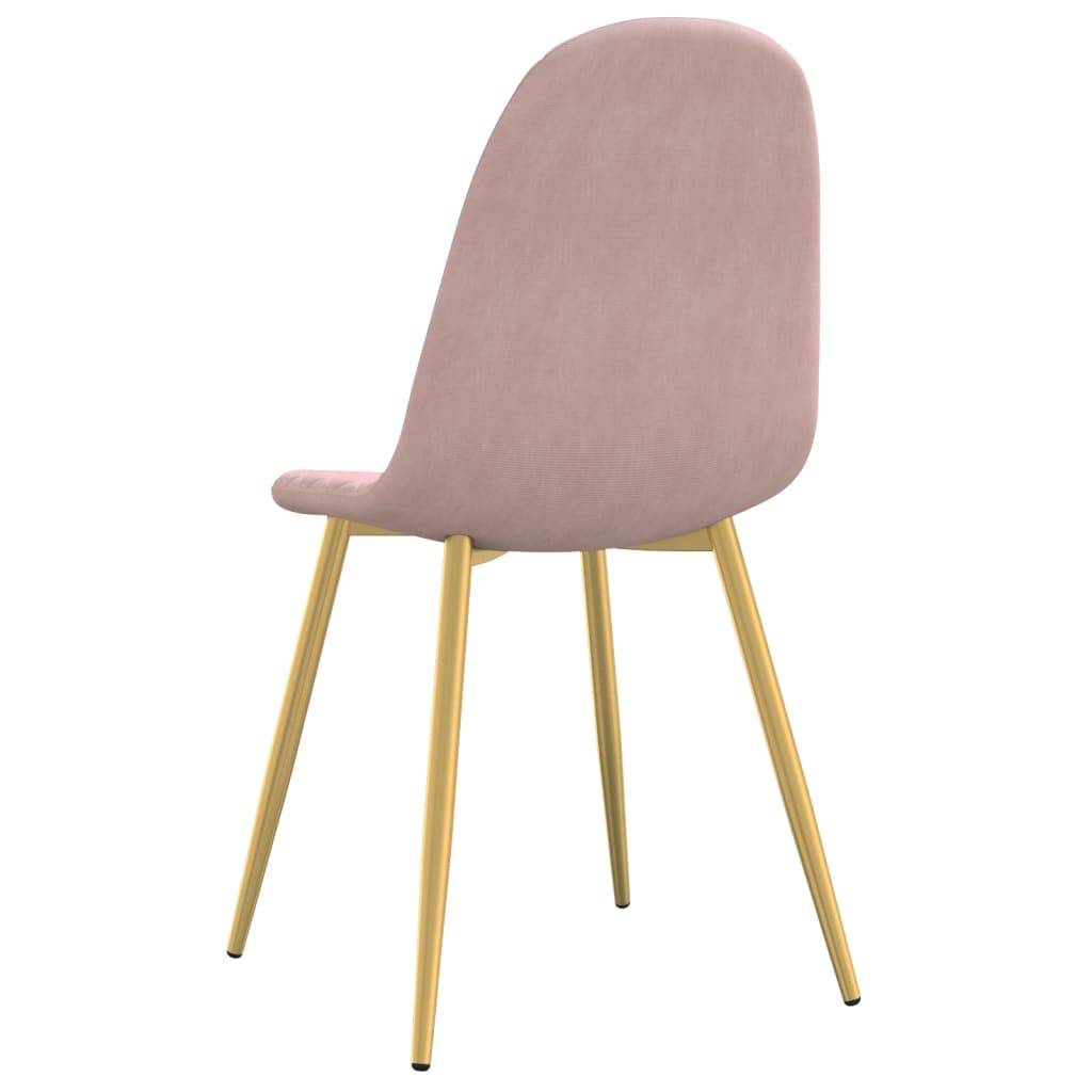 Eetkamerstoelen 4 st fluweel roze is nu te koop bij PeponiXL, paradijselijk wonen!