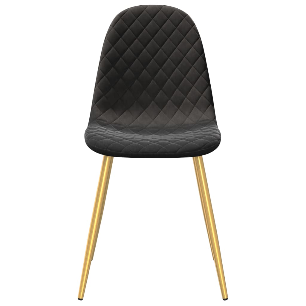Eetkamerstoelen 4 st fluweel zwart is nu te koop bij PeponiXL, paradijselijk wonen!