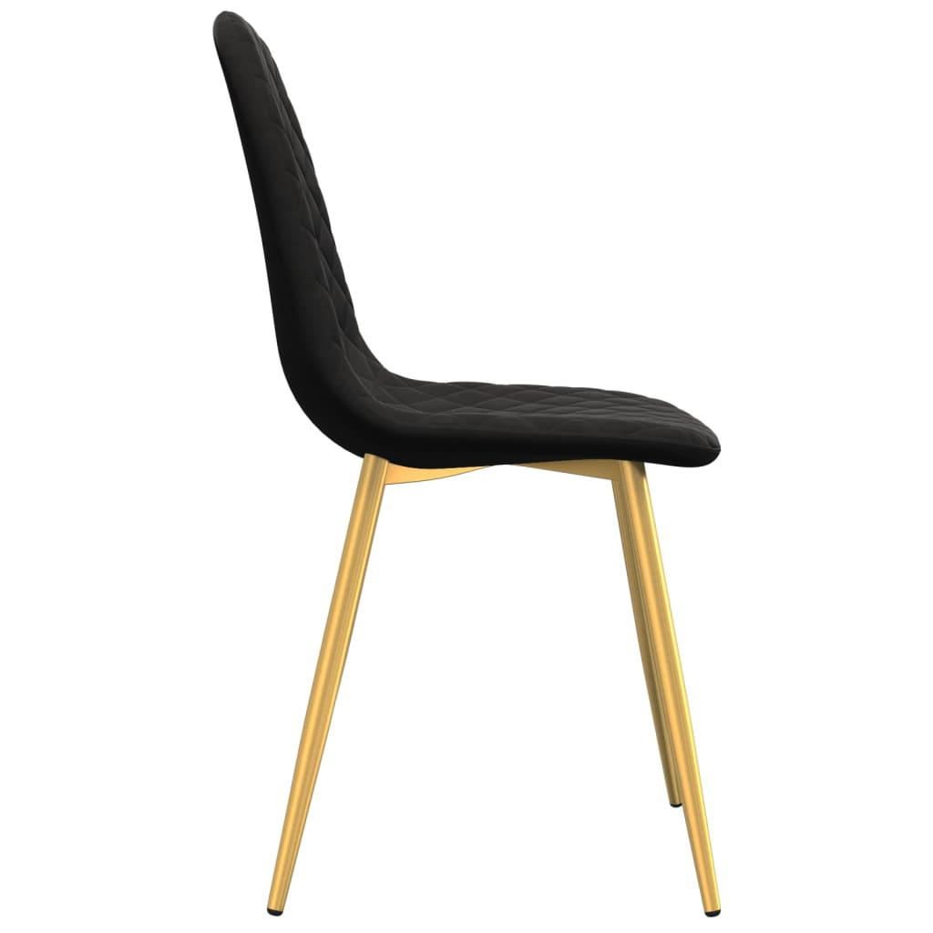 Eetkamerstoelen 4 st fluweel zwart is nu te koop bij PeponiXL, paradijselijk wonen!