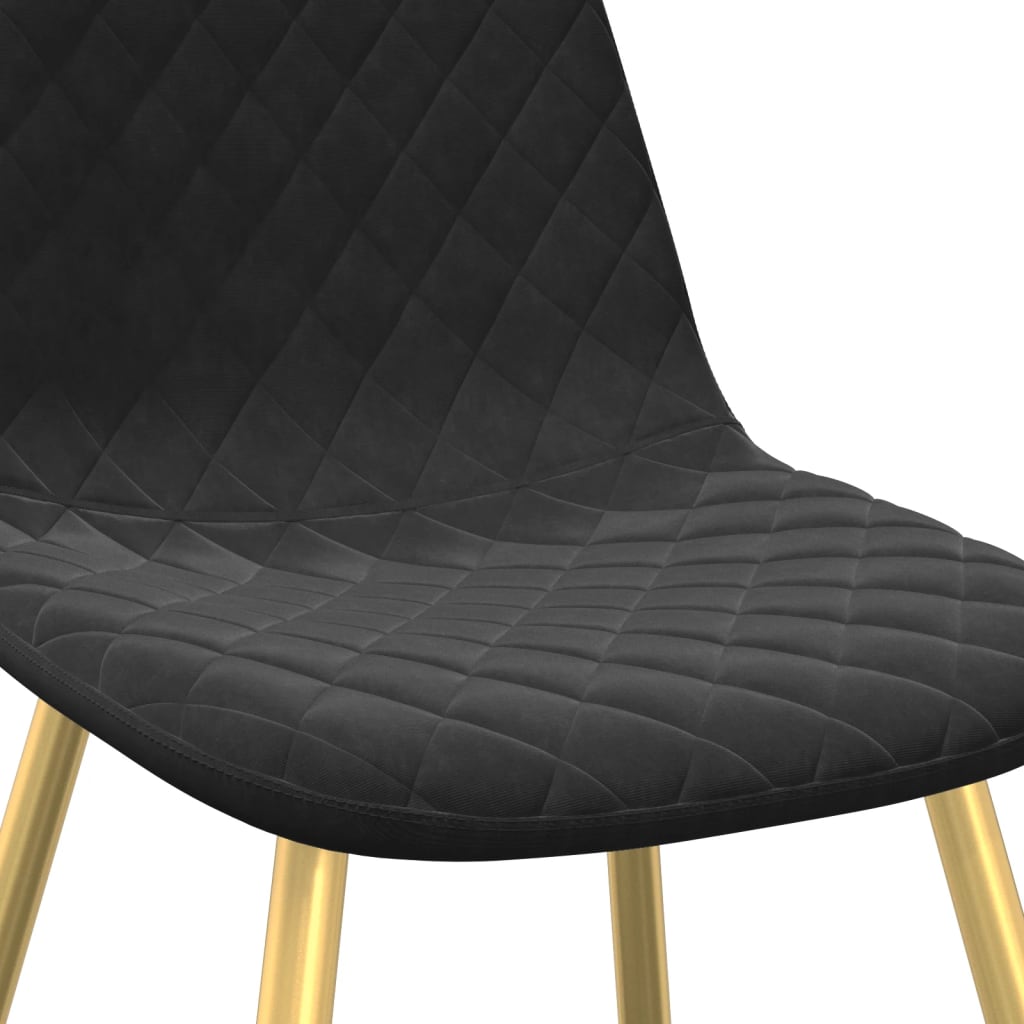 Eetkamerstoelen 4 st fluweel zwart is nu te koop bij PeponiXL, paradijselijk wonen!