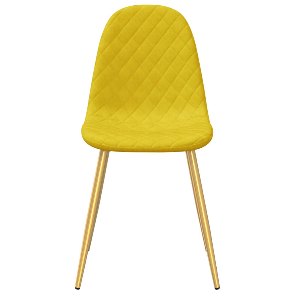 Eetkamerstoelen 4 st fluweel mosterdgeel is nu te koop bij PeponiXL, paradijselijk wonen!