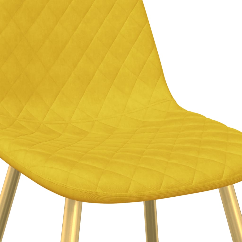 Eetkamerstoelen 4 st fluweel mosterdgeel is nu te koop bij PeponiXL, paradijselijk wonen!