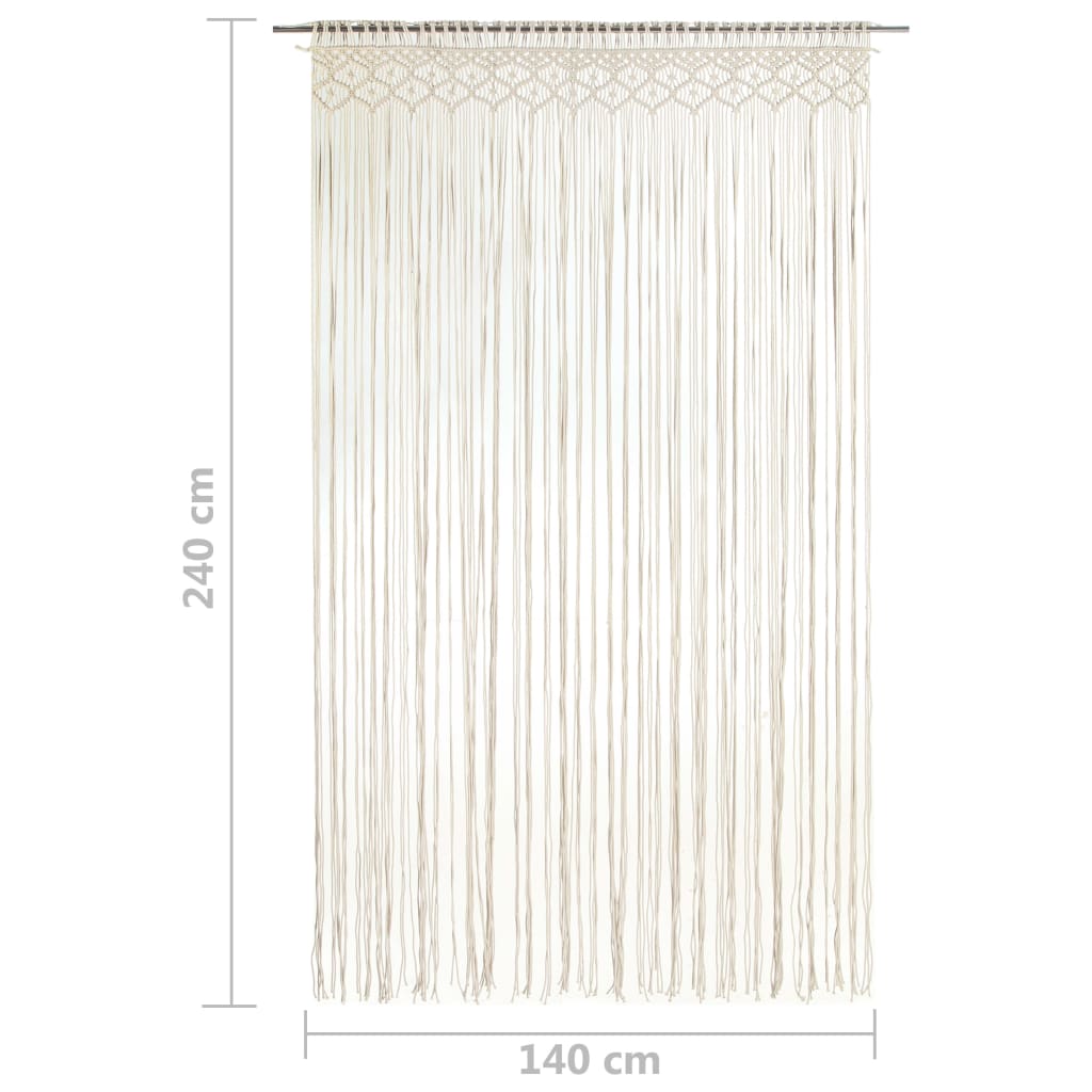 Gordijn macramé 140x240 cm katoen is nu te koop bij PeponiXL, paradijselijk wonen!