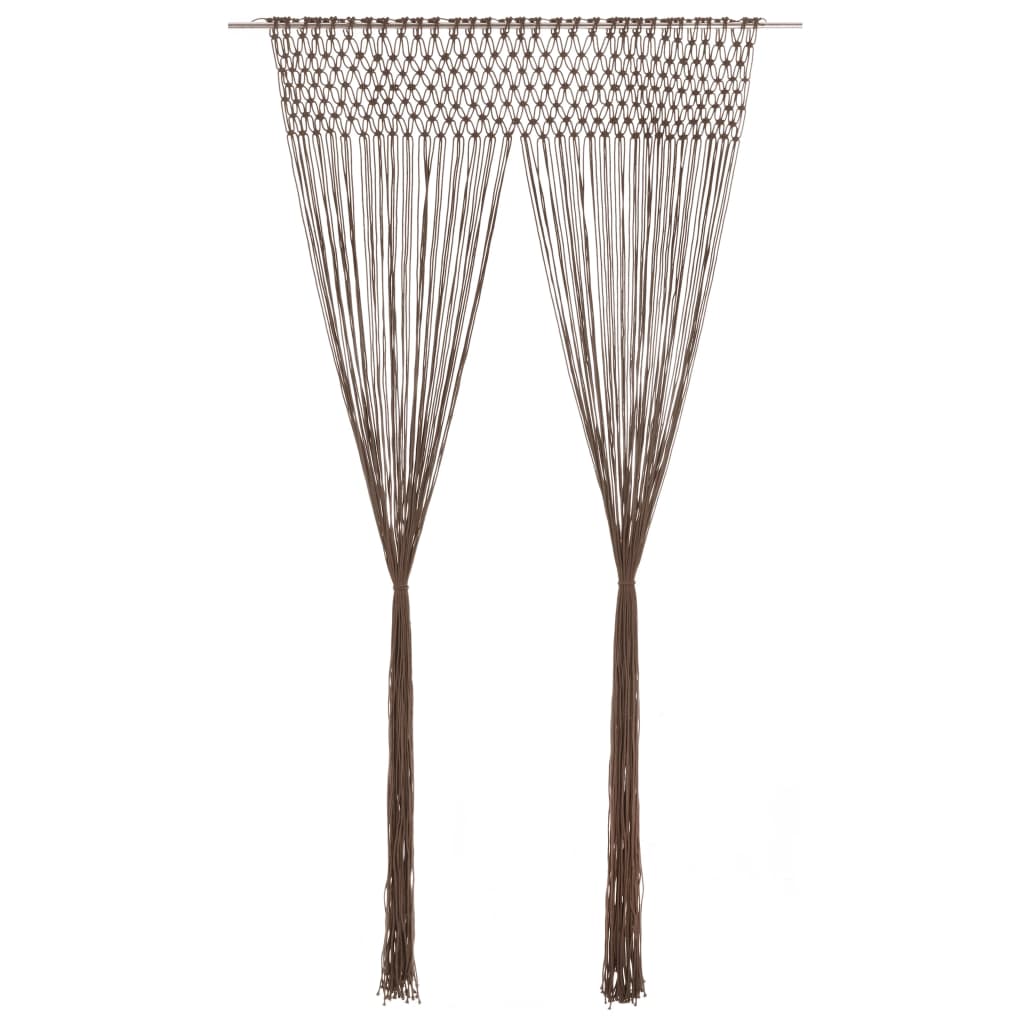 Gordijn macramé 140x240 cm katoen taupe is nu te koop bij PeponiXL, paradijselijk wonen!