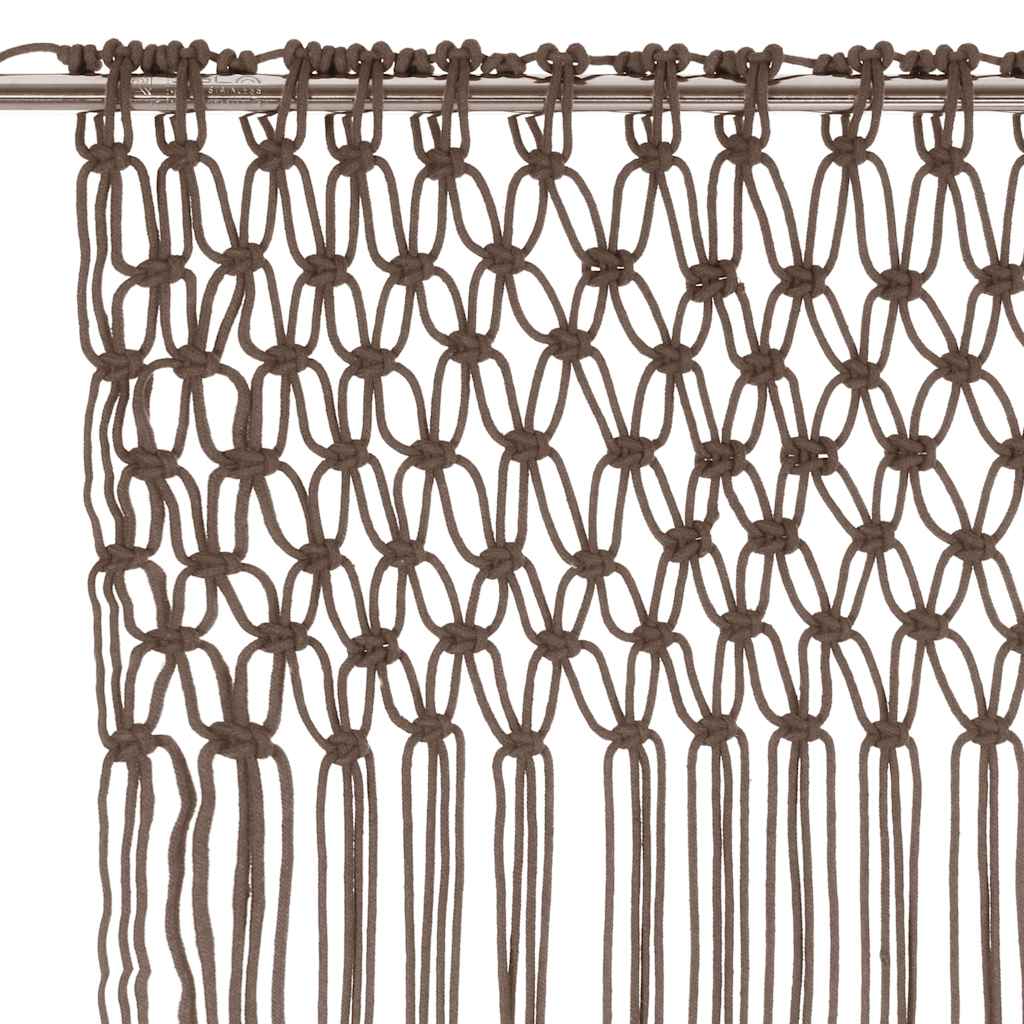 Gordijn macramé 140x240 cm katoen taupe is nu te koop bij PeponiXL, paradijselijk wonen!