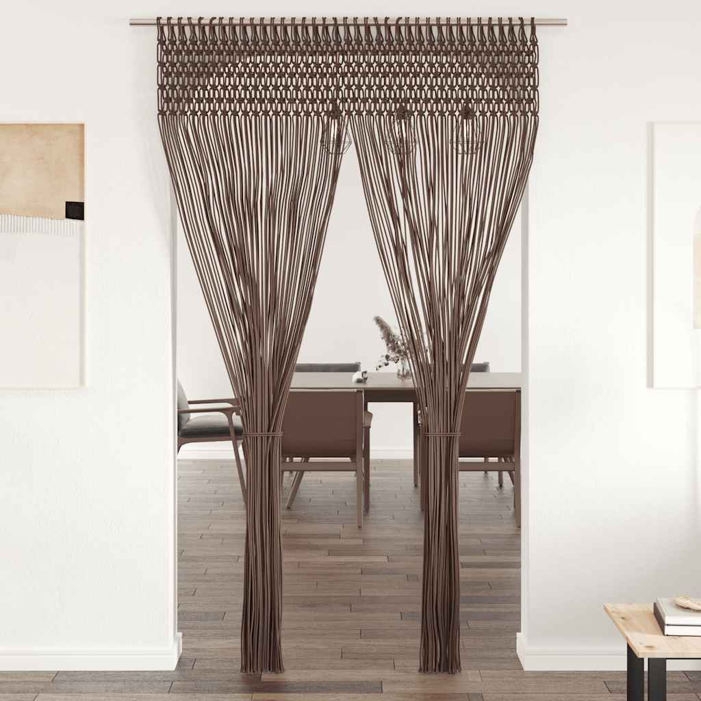Gordijn macramé 140x240 cm katoen taupe is nu te koop bij PeponiXL, paradijselijk wonen!