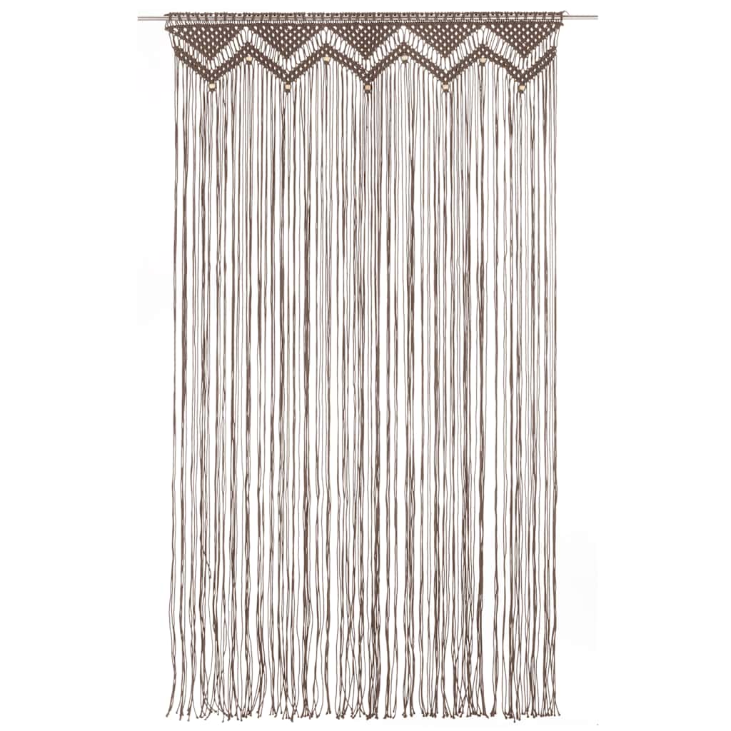 Gordijn macramé 140x240 cm katoen taupe is nu te koop bij PeponiXL, paradijselijk wonen!