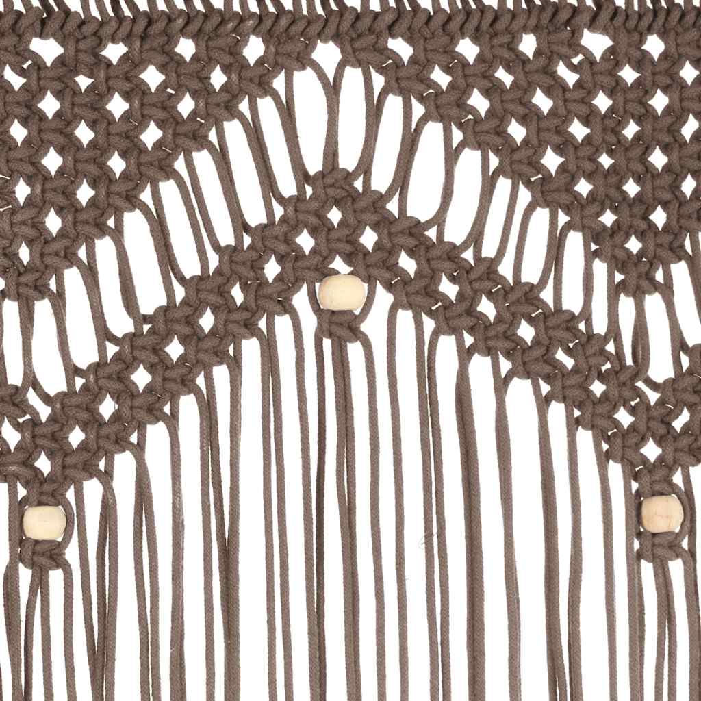 Gordijn macramé 140x240 cm katoen taupe is nu te koop bij PeponiXL, paradijselijk wonen!