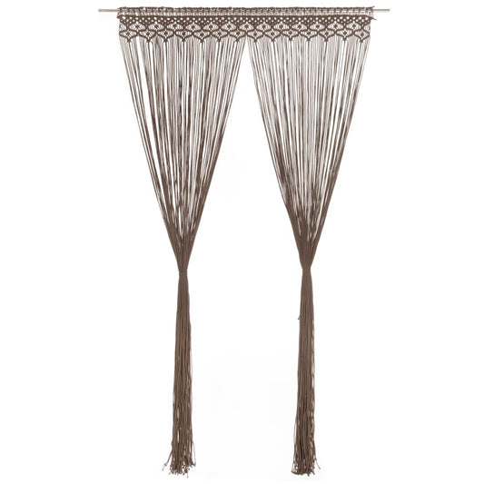 Gordijn macramé 140x240 cm katoen taupe is nu te koop bij PeponiXL, paradijselijk wonen!