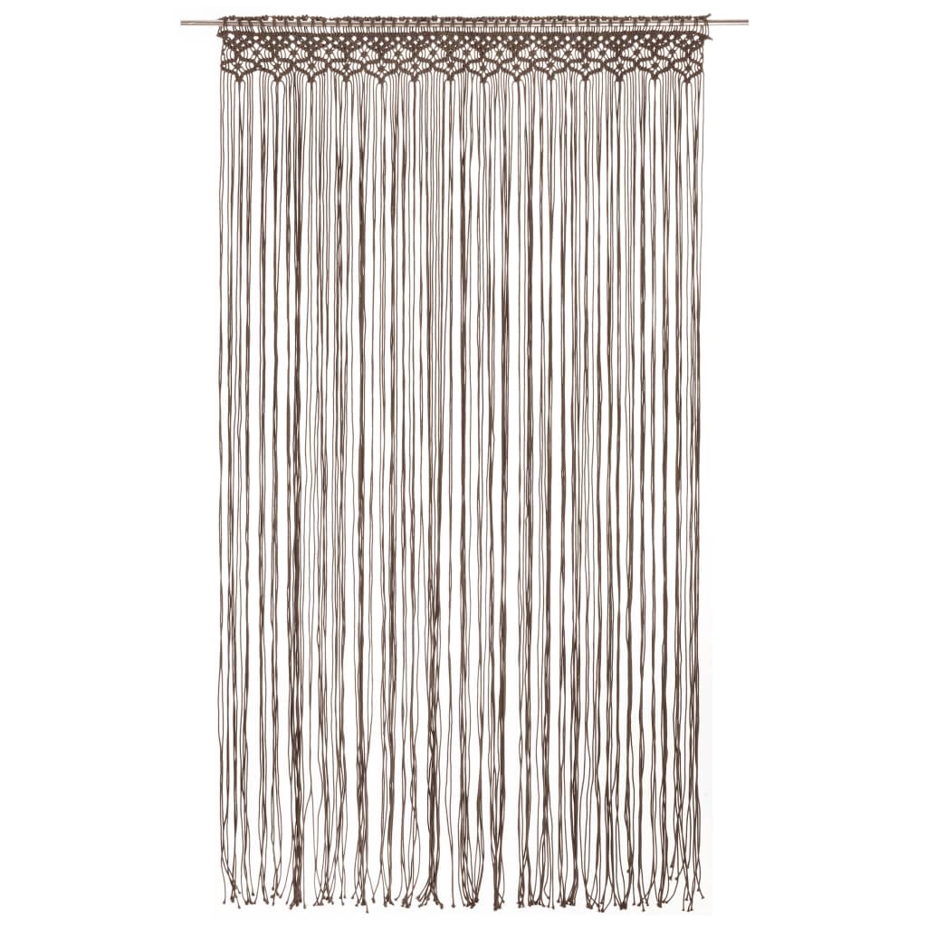 Gordijn macramé 140x240 cm katoen taupe is nu te koop bij PeponiXL, paradijselijk wonen!