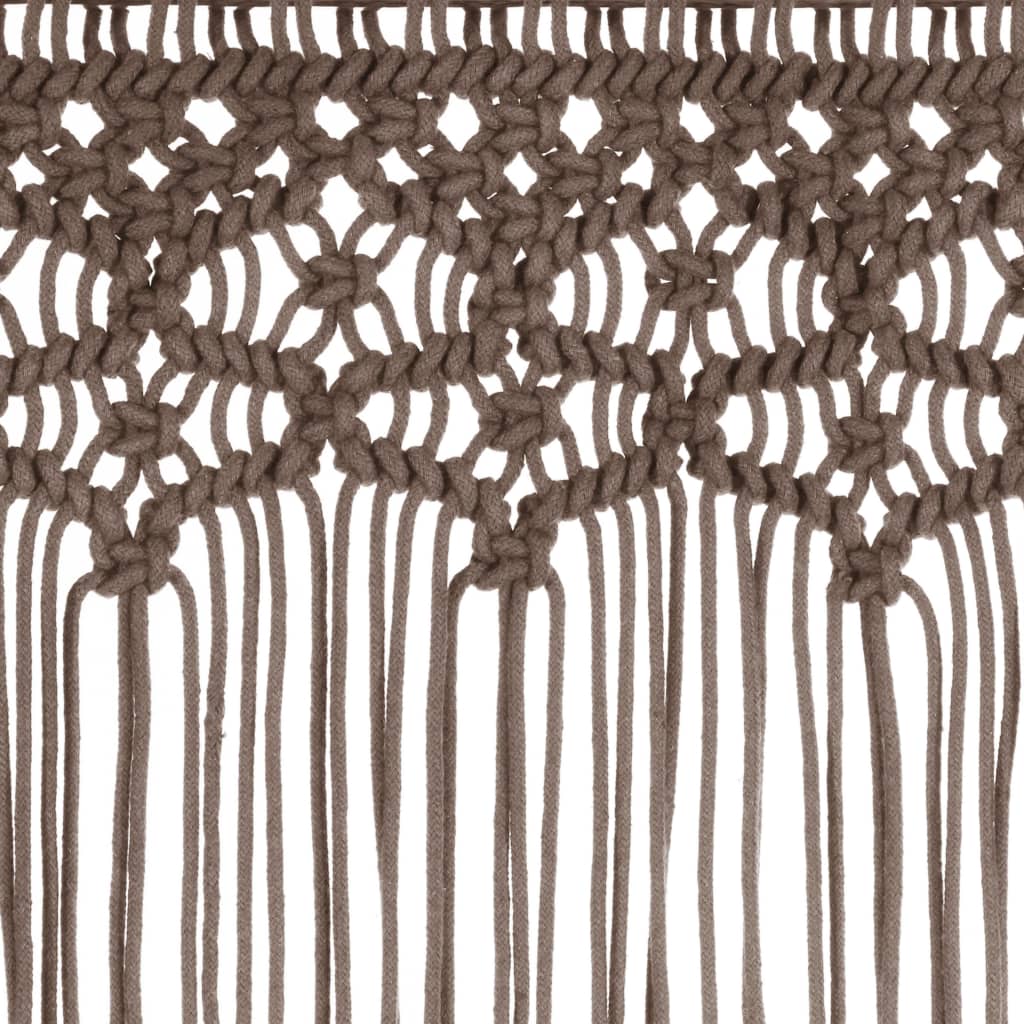 Gordijn macramé 140x240 cm katoen taupe is nu te koop bij PeponiXL, paradijselijk wonen!