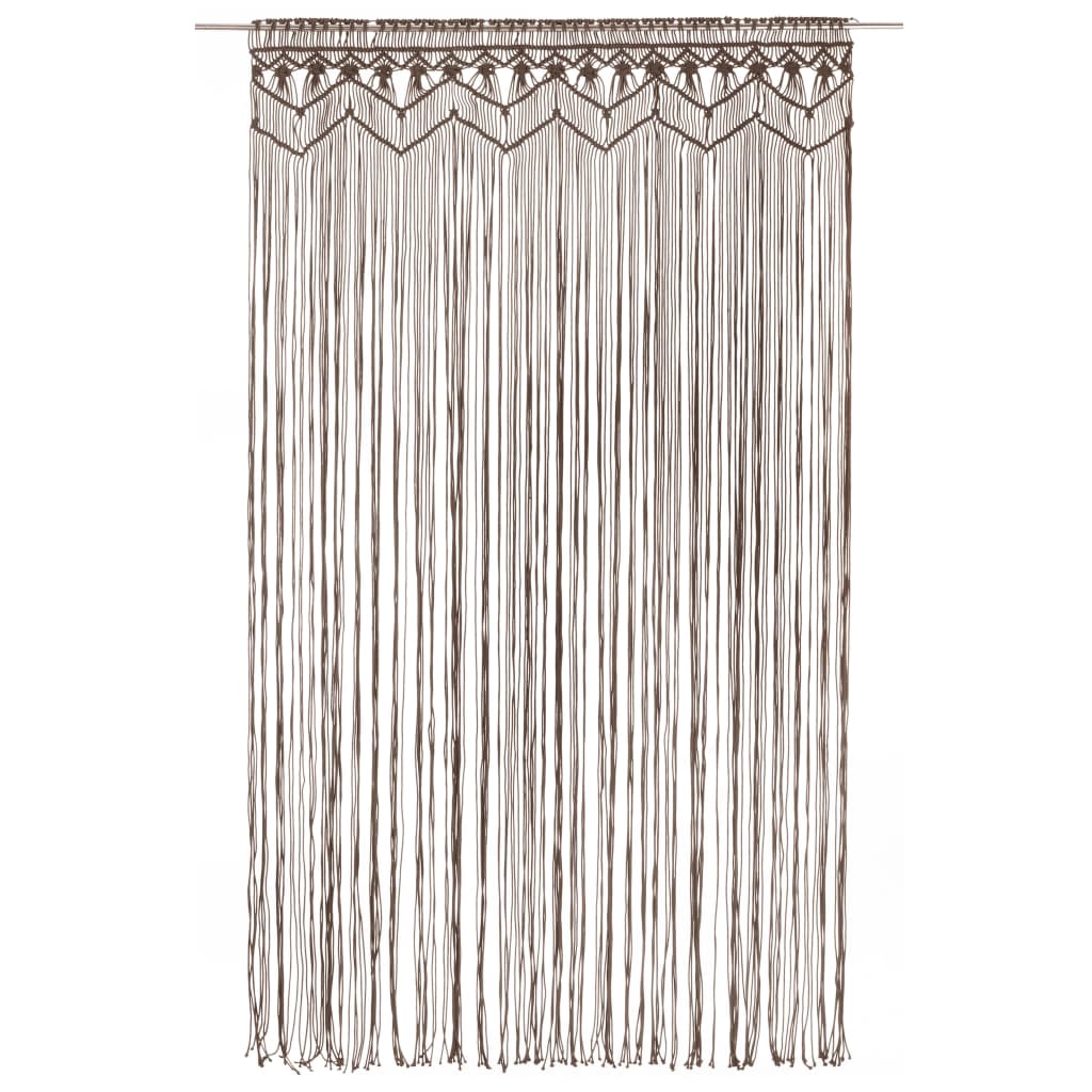 Gordijn macramé 140x240 cm katoen taupe is nu te koop bij PeponiXL, paradijselijk wonen!