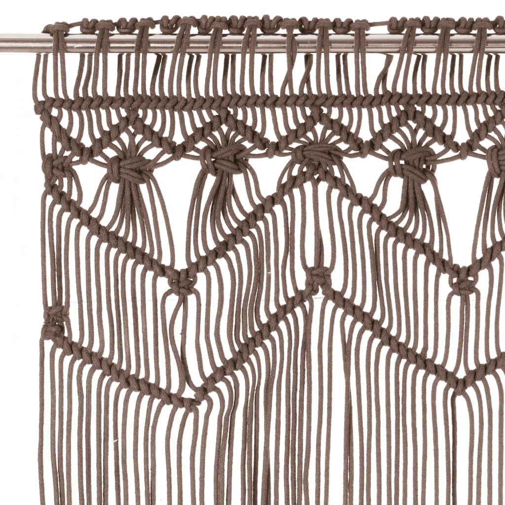 Gordijn macramé 140x240 cm katoen taupe is nu te koop bij PeponiXL, paradijselijk wonen!