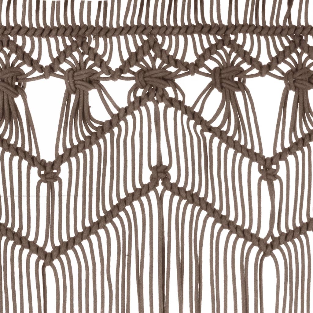 Gordijn macramé 140x240 cm katoen taupe is nu te koop bij PeponiXL, paradijselijk wonen!