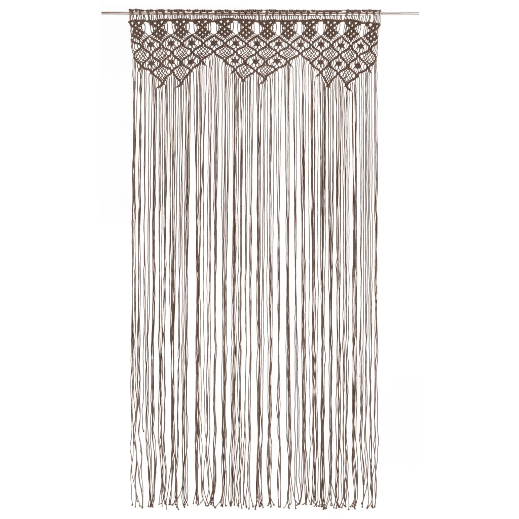 Gordijn macramé 140x240 cm katoen taupe is nu te koop bij PeponiXL, paradijselijk wonen!