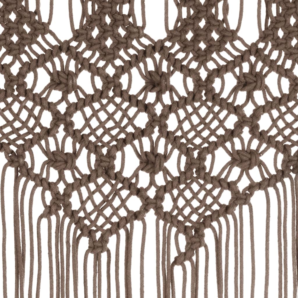 Gordijn macramé 140x240 cm katoen taupe is nu te koop bij PeponiXL, paradijselijk wonen!
