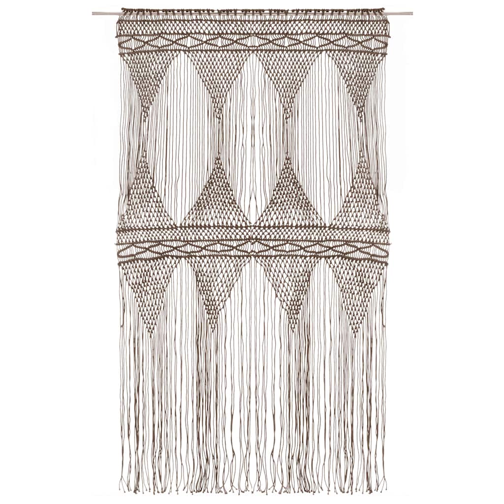 Gordijn macramé 140x240 cm katoen taupe is nu te koop bij PeponiXL, paradijselijk wonen!