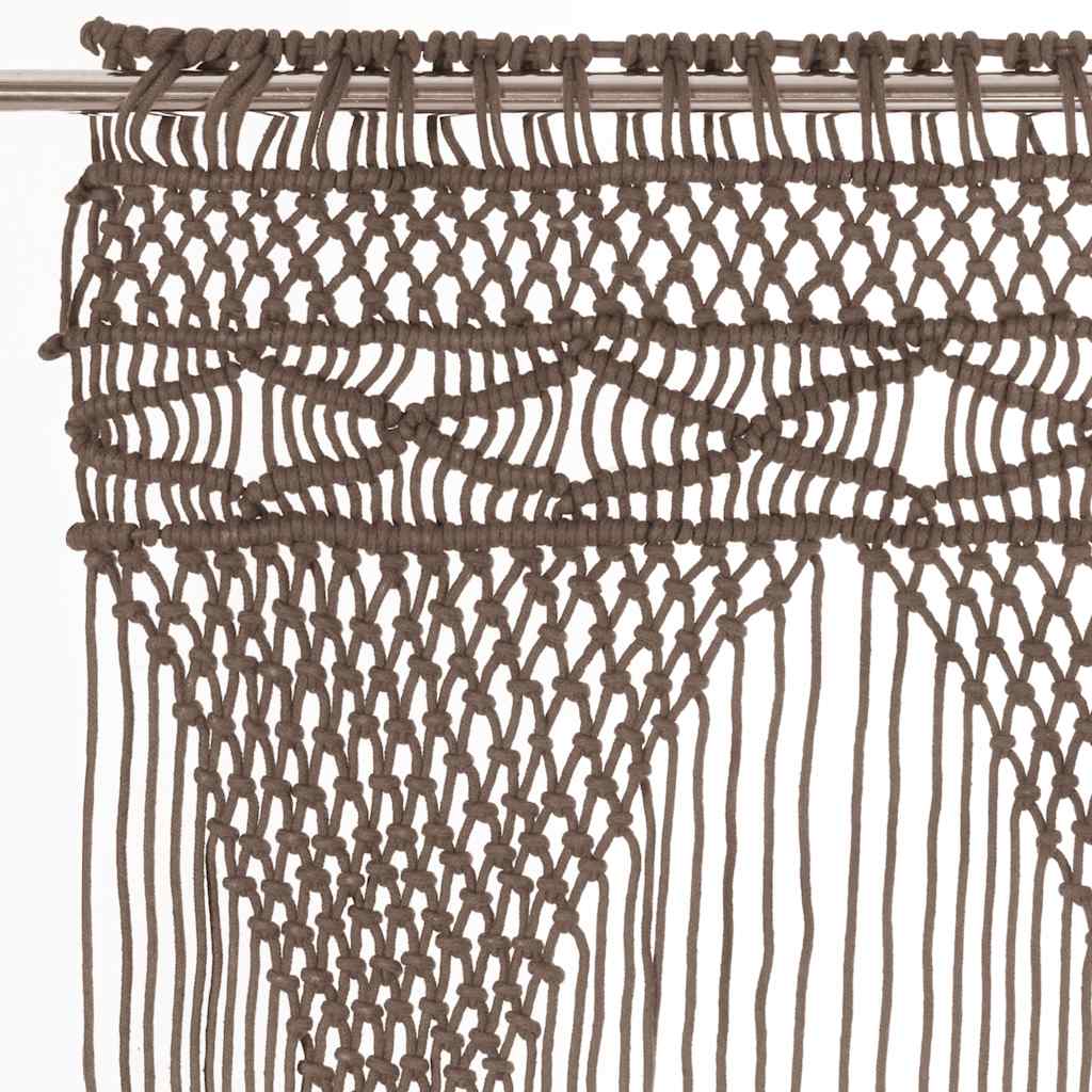 Gordijn macramé 140x240 cm katoen taupe is nu te koop bij PeponiXL, paradijselijk wonen!