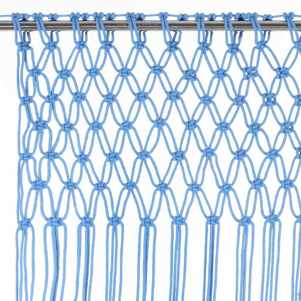 Gordijn macramé 140x240 cm katoen blauw is nu te koop bij PeponiXL, paradijselijk wonen!