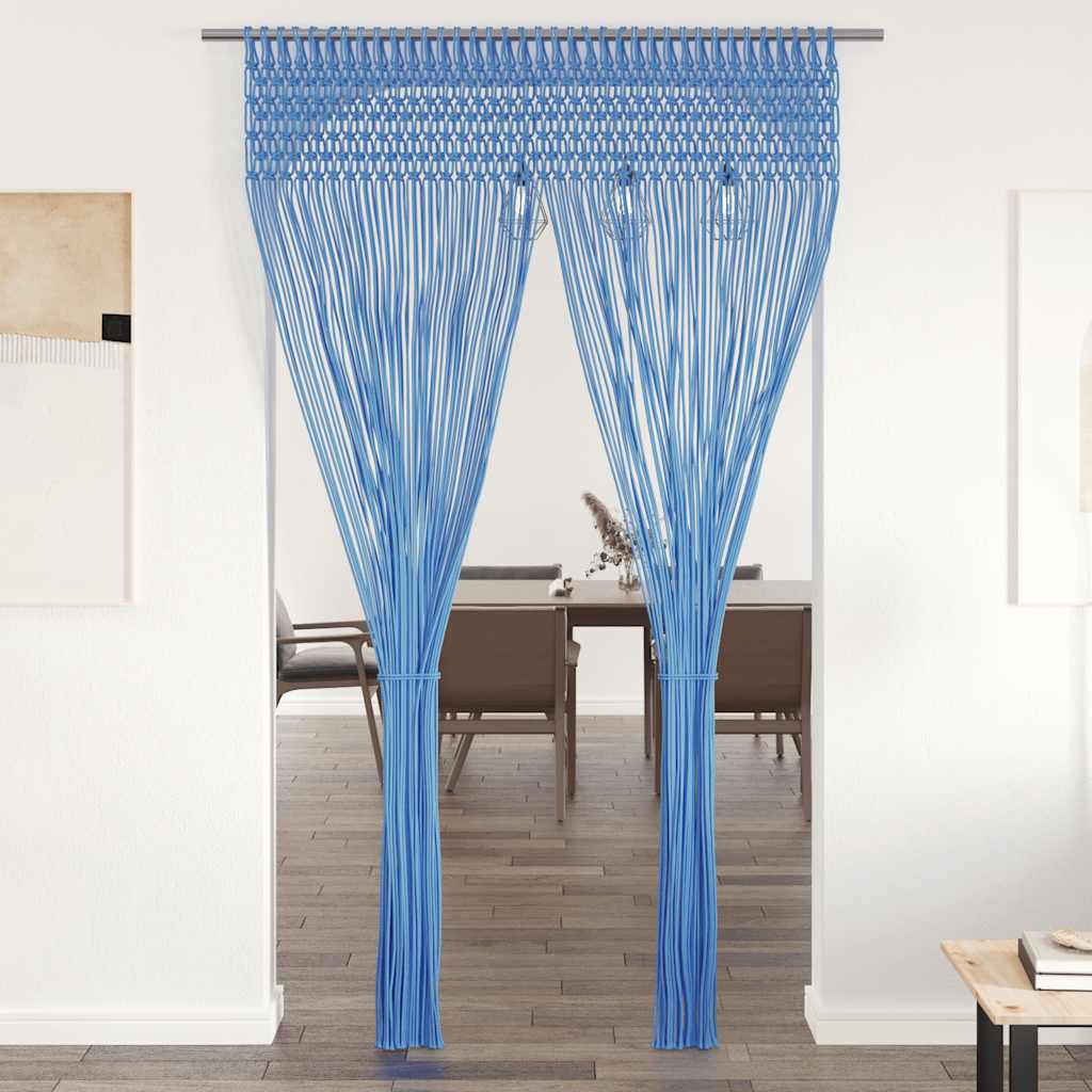 Gordijn macramé 140x240 cm katoen blauw is nu te koop bij PeponiXL, paradijselijk wonen!