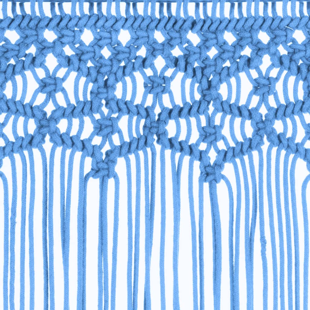 Gordijn macramé 140x240 cm katoen blauw is nu te koop bij PeponiXL, paradijselijk wonen!