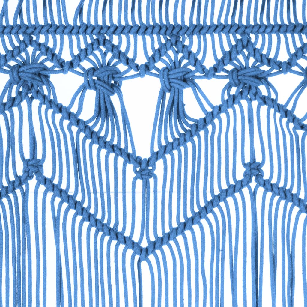 Gordijn macramé 140x240 cm katoen blauw is nu te koop bij PeponiXL, paradijselijk wonen!