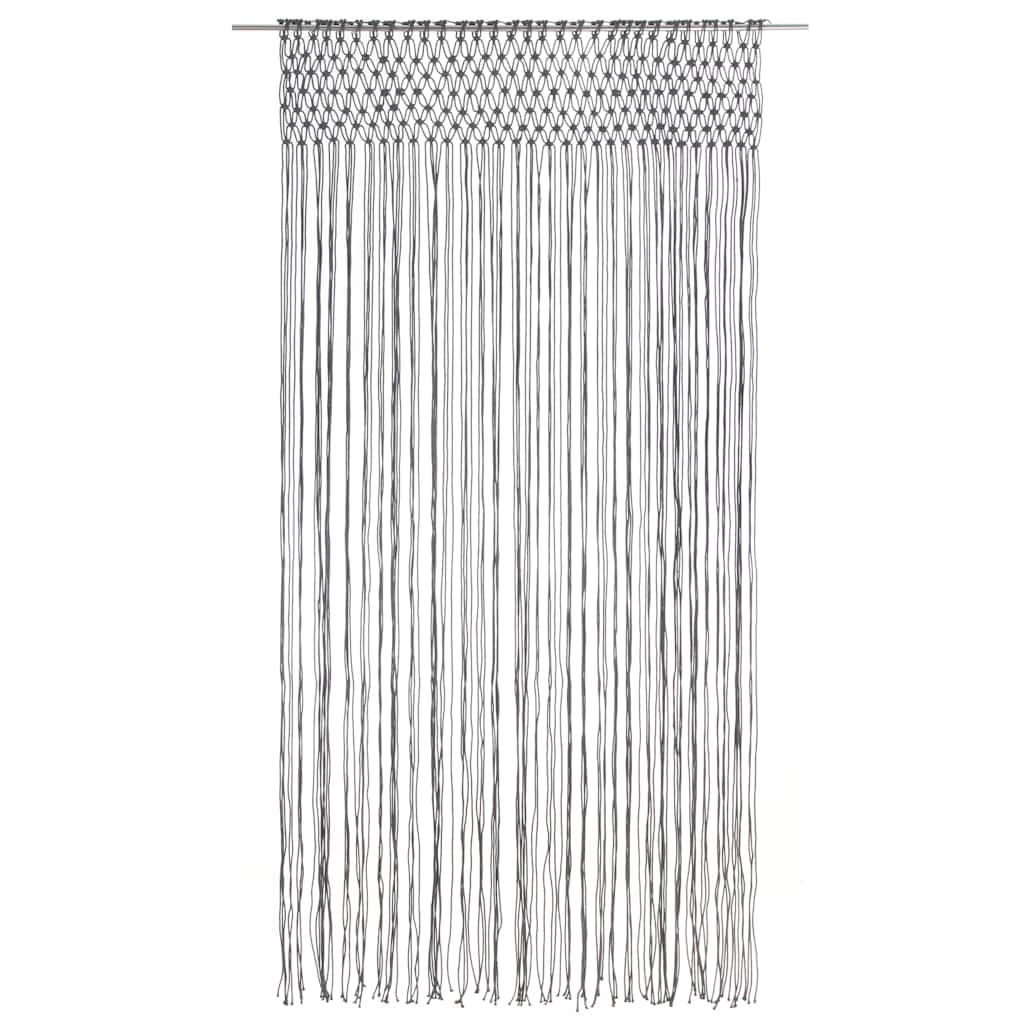 Gordijn macramé 140x240 cm katoen antraciet is nu te koop bij PeponiXL, paradijselijk wonen!