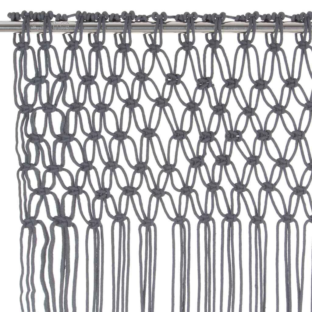 Gordijn macramé 140x240 cm katoen antraciet is nu te koop bij PeponiXL, paradijselijk wonen!