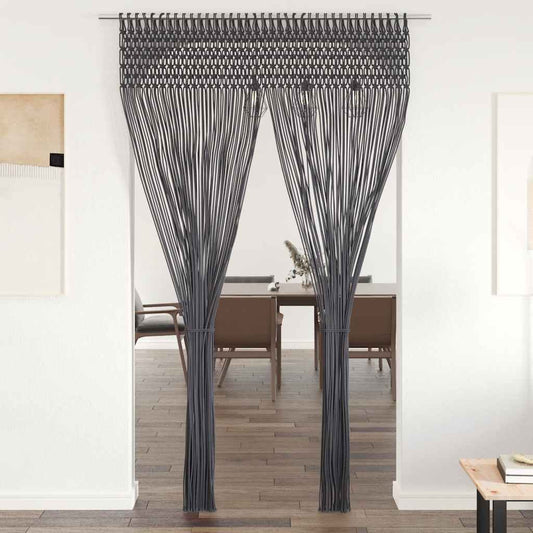Gordijn macramé 140x240 cm katoen antraciet is nu te koop bij PeponiXL, paradijselijk wonen!