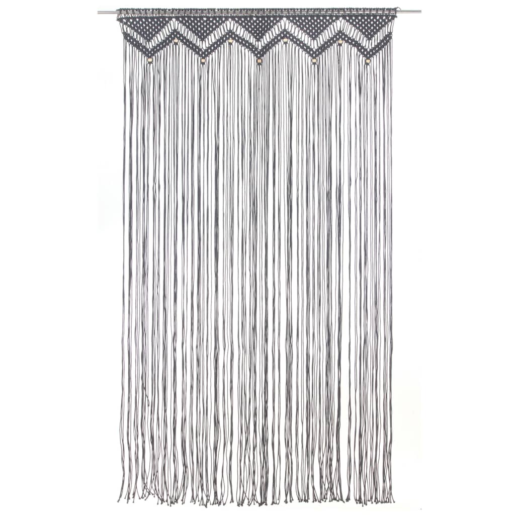 Gordijn macramé 140x240 cm katoen antraciet is nu te koop bij PeponiXL, paradijselijk wonen!