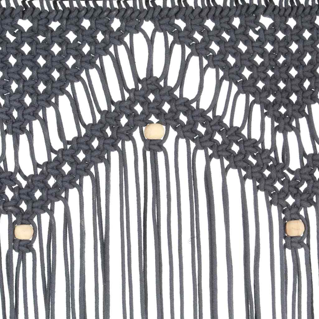 Gordijn macramé 140x240 cm katoen antraciet is nu te koop bij PeponiXL, paradijselijk wonen!