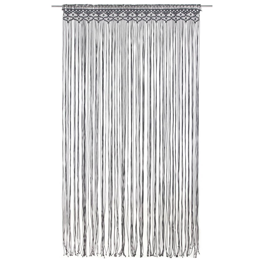 Gordijn macramé 140x240 cm katoen antraciet is nu te koop bij PeponiXL, paradijselijk wonen!