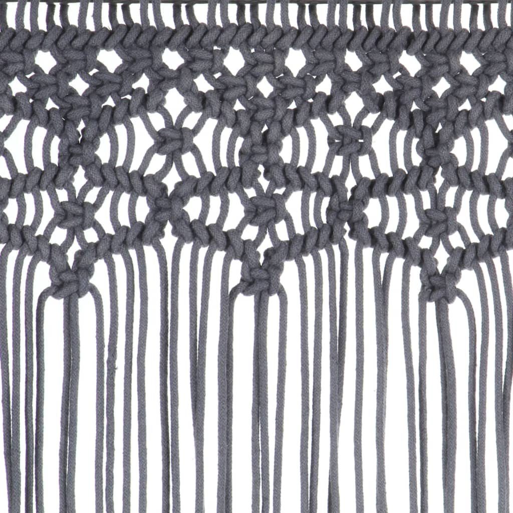 Gordijn macramé 140x240 cm katoen antraciet is nu te koop bij PeponiXL, paradijselijk wonen!