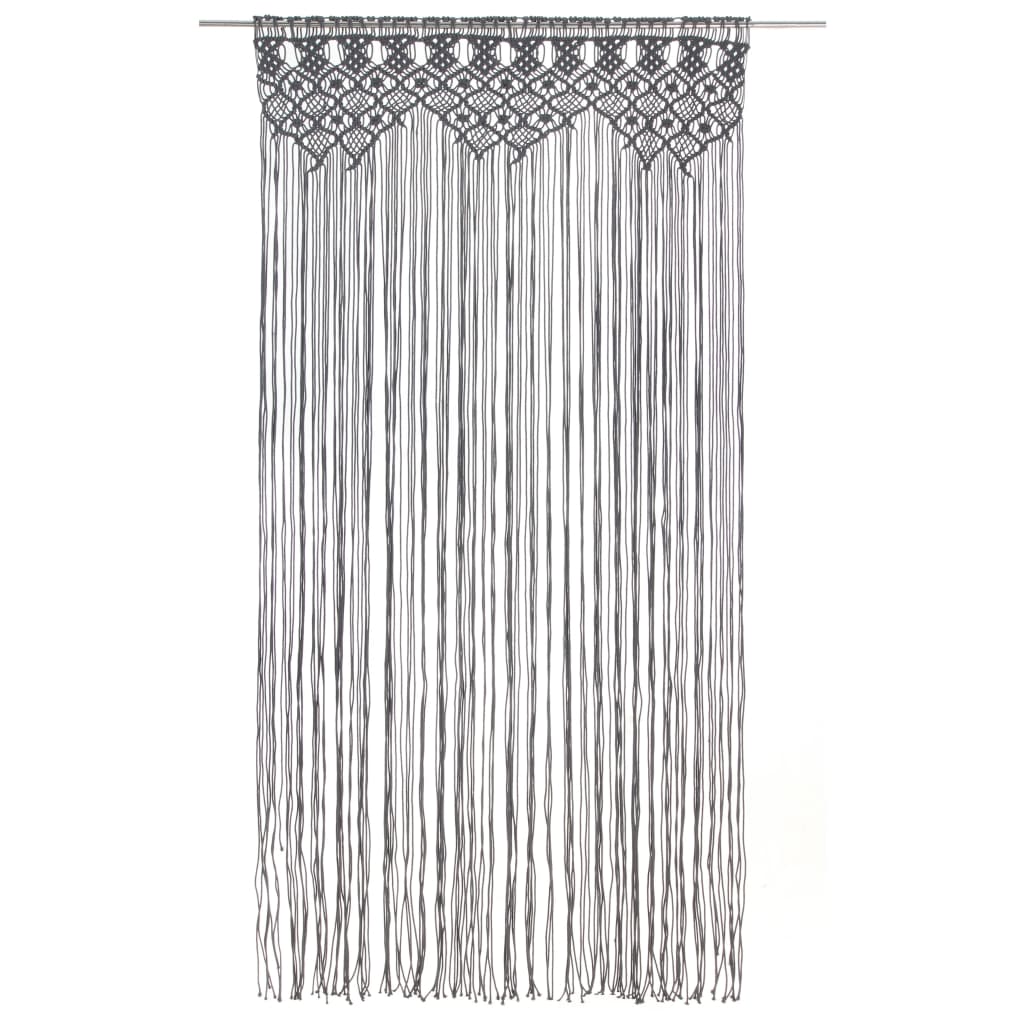 Gordijn macramé 140x240 cm katoen antraciet is nu te koop bij PeponiXL, paradijselijk wonen!
