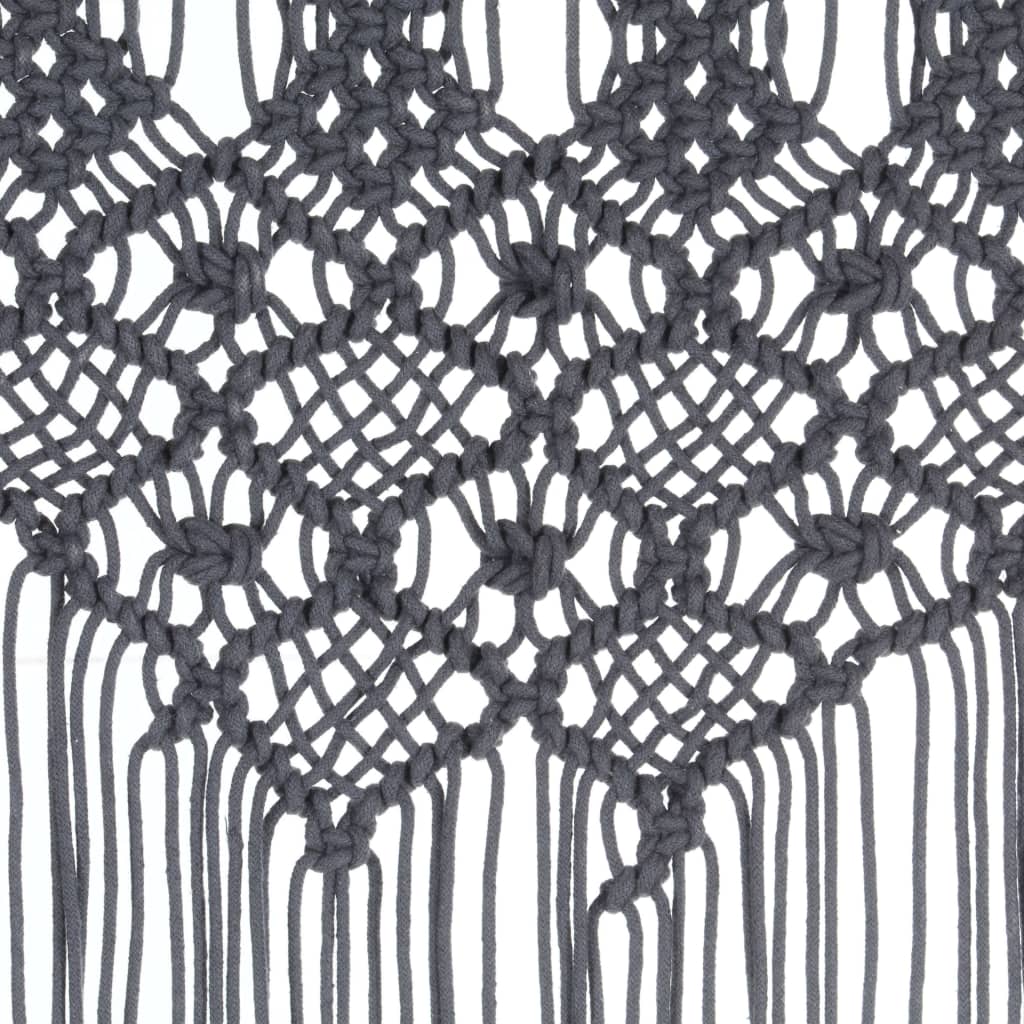Gordijn macramé 140x240 cm katoen antraciet is nu te koop bij PeponiXL, paradijselijk wonen!