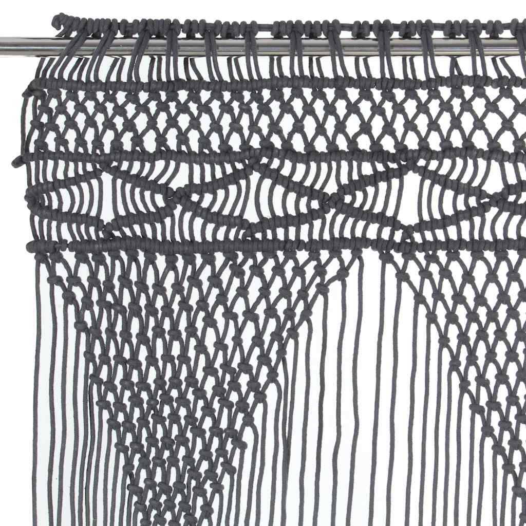 Gordijn macramé 140x240 cm katoen antraciet is nu te koop bij PeponiXL, paradijselijk wonen!
