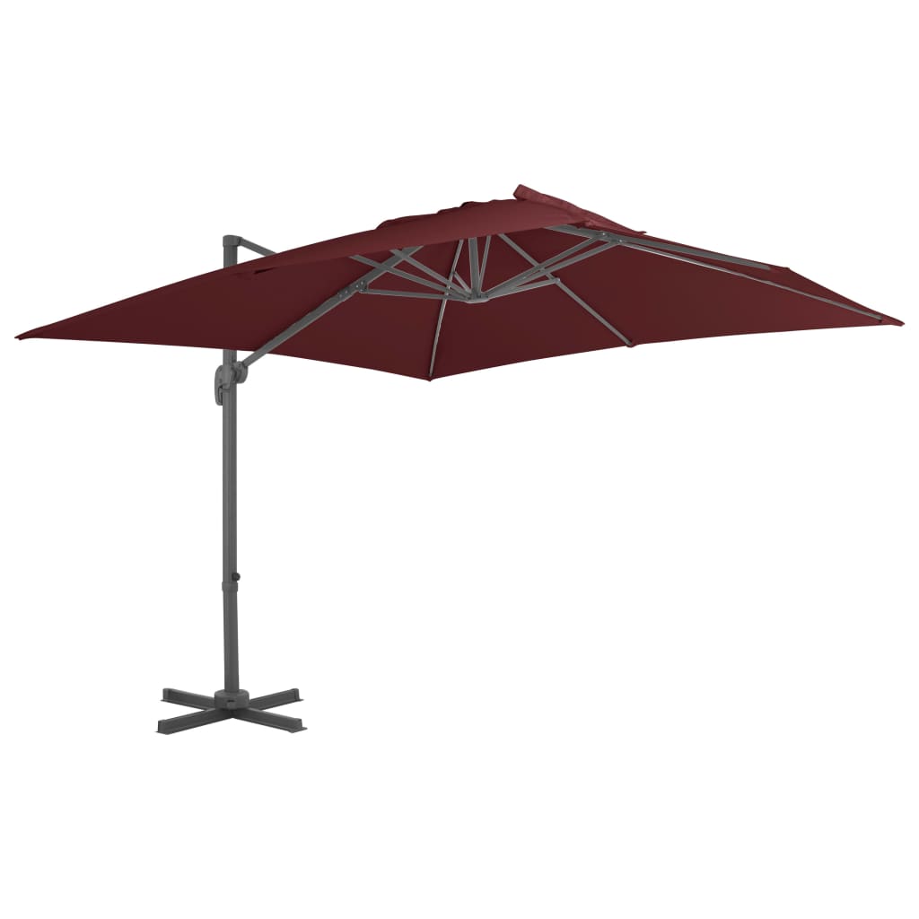 Zweefparasol met aluminium paal 400x300 cm bordeauxrood is nu te koop bij PeponiXL, paradijselijk wonen!