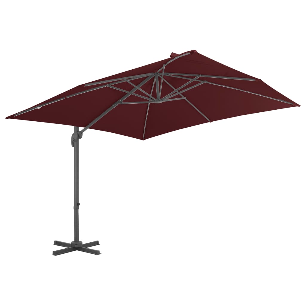 Zweefparasol met aluminium paal 400x300 cm bordeauxrood is nu te koop bij PeponiXL, paradijselijk wonen!
