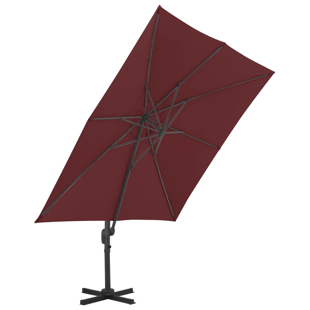 Zweefparasol met aluminium paal 400x300 cm bordeauxrood is nu te koop bij PeponiXL, paradijselijk wonen!