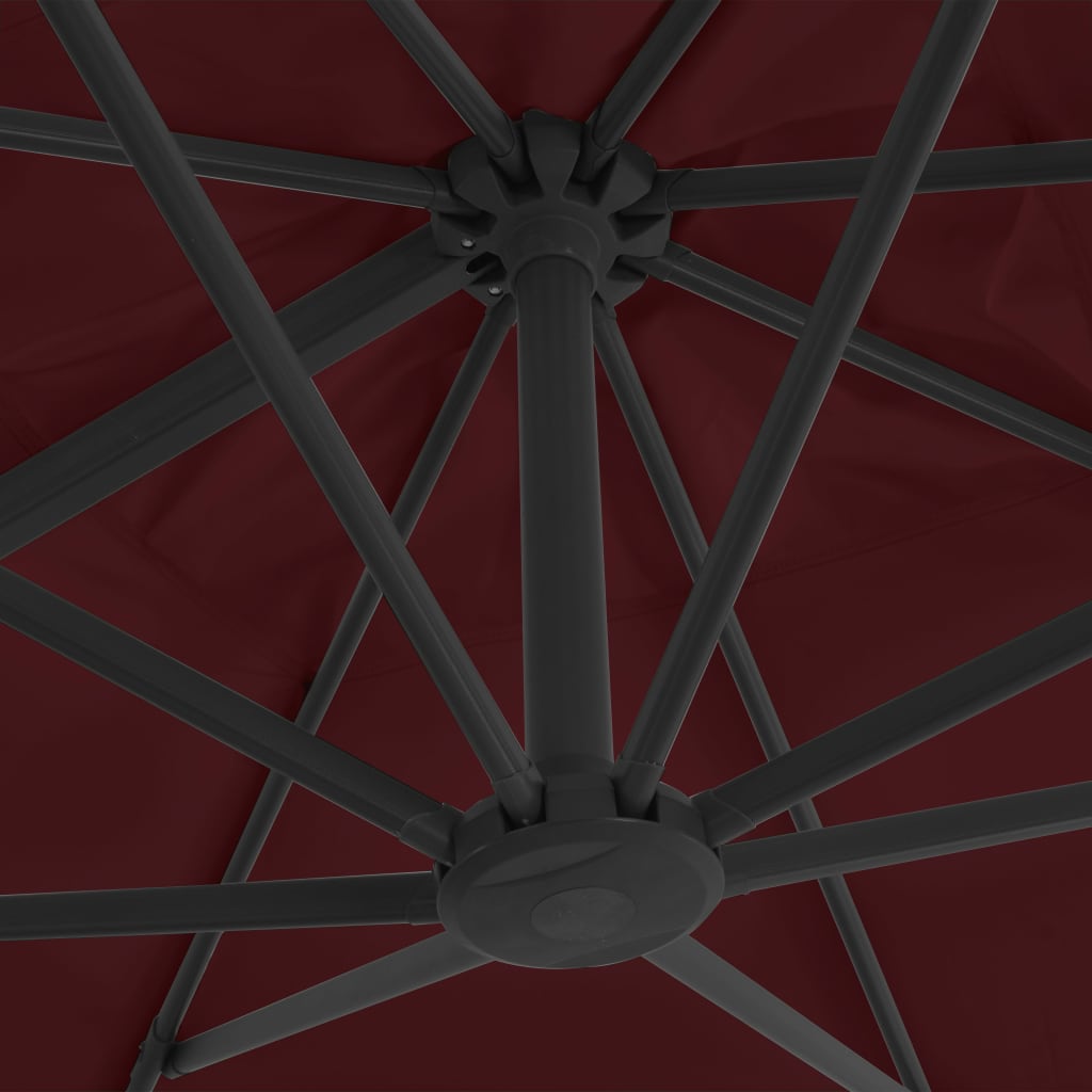 Zweefparasol met aluminium paal 400x300 cm bordeauxrood is nu te koop bij PeponiXL, paradijselijk wonen!