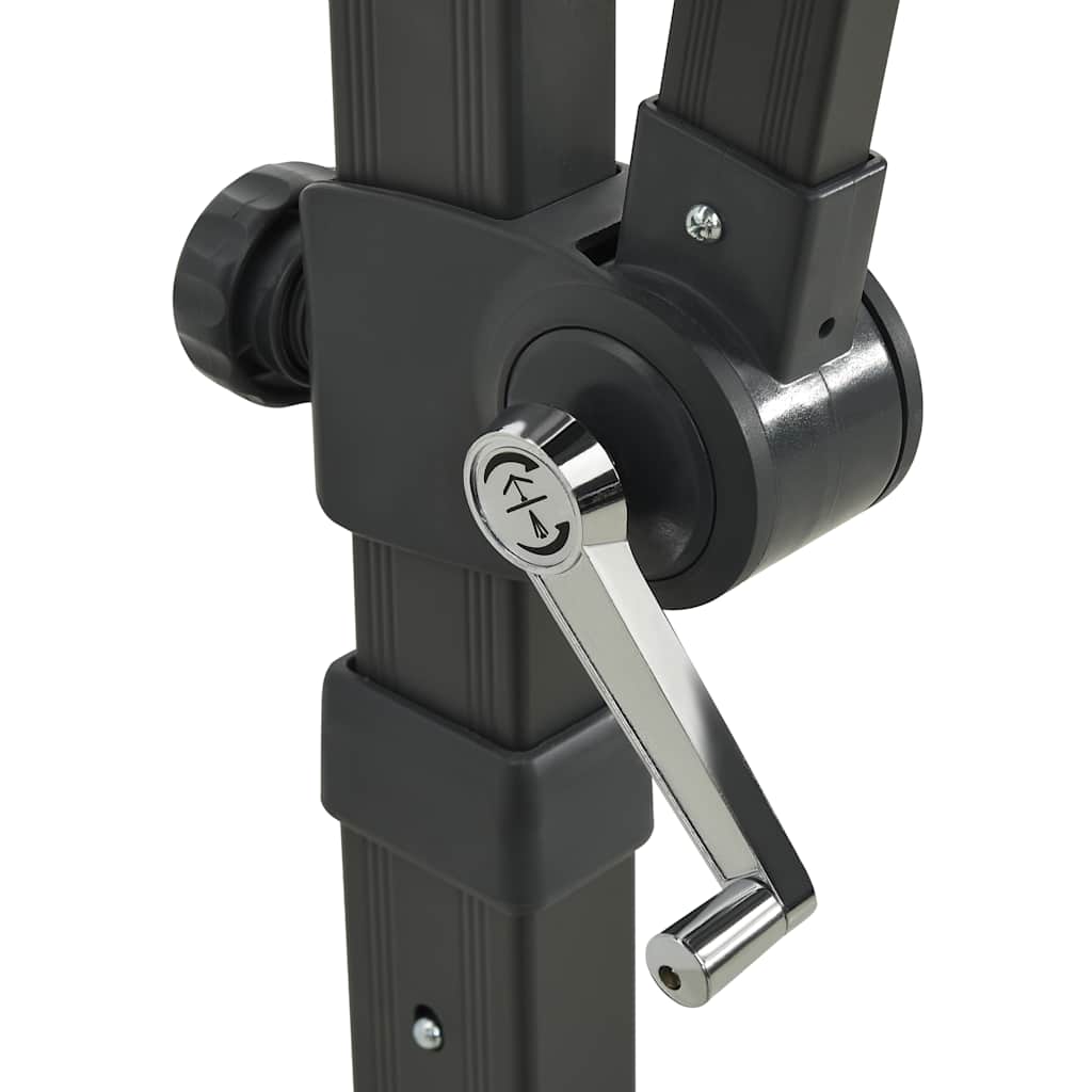 Zweefparasol met paal en LED-verlichting 250 cm azuurblauw is nu te koop bij PeponiXL, paradijselijk wonen!