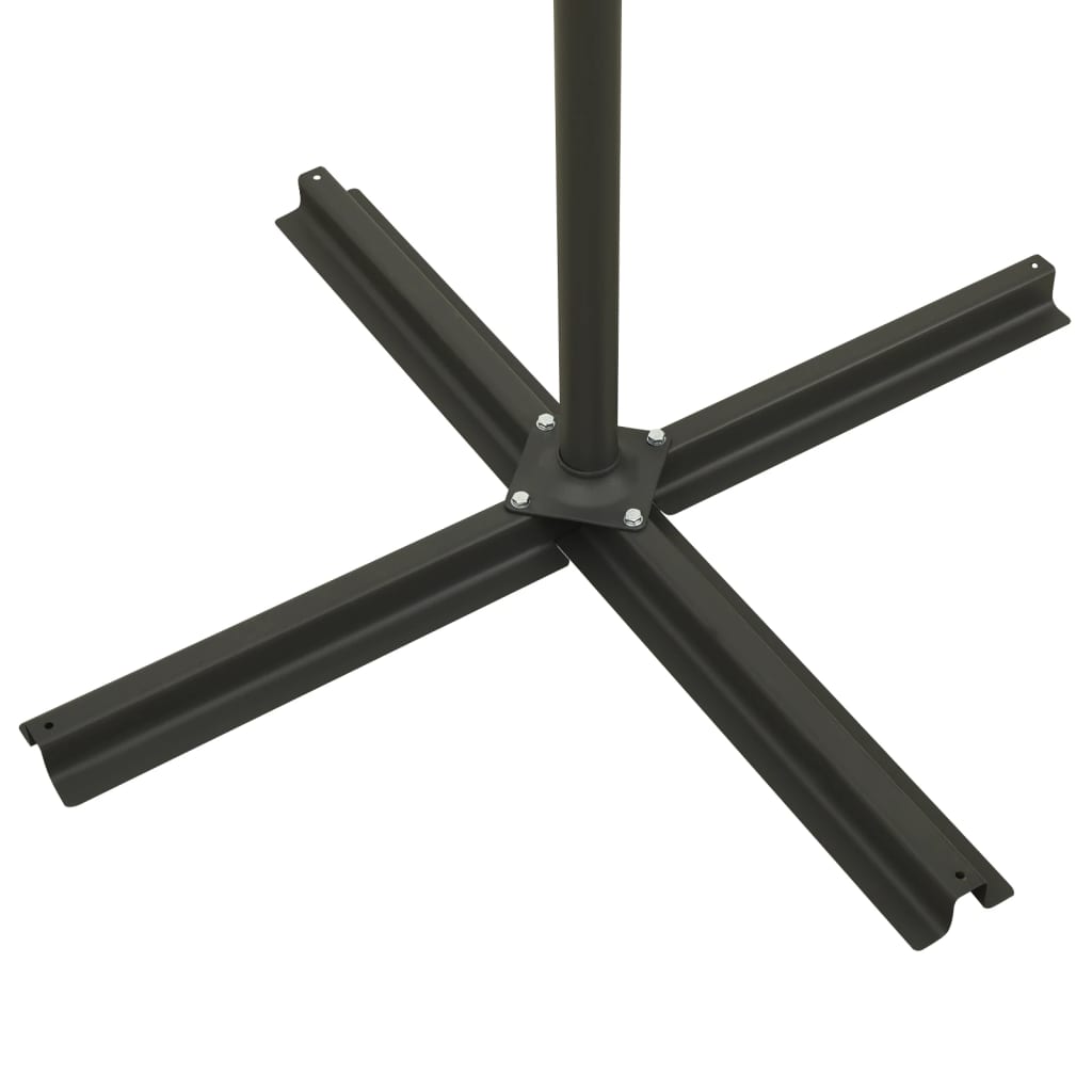 Zweefparasol met paal en LED-verlichting 300 cm taupe is nu te koop bij PeponiXL, paradijselijk wonen!