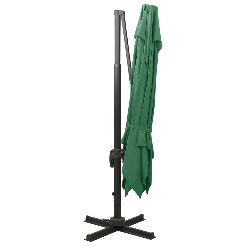 Zweefparasol met dubbel dak 300x300 cm groen is nu te koop bij PeponiXL, paradijselijk wonen!
