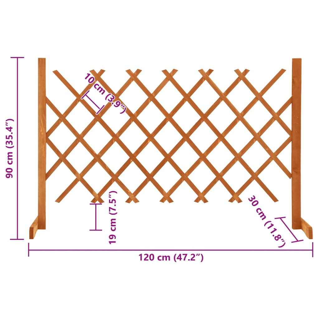 Tuinlatwerk 120x90 cm massief vurenhout oranje is nu te koop bij PeponiXL, paradijselijk wonen!